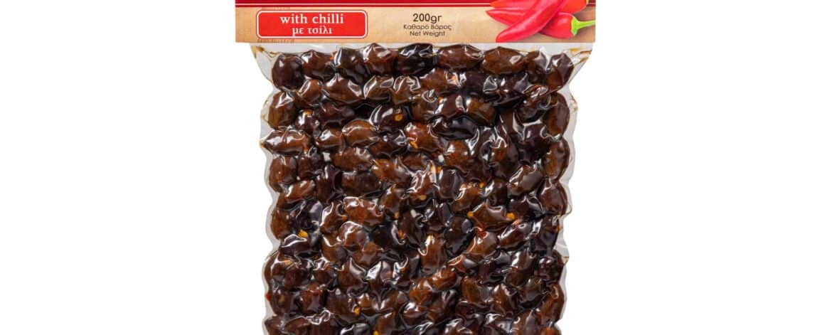 Cretan salted olives with chilli kalaitzakis family olives kantanos paleochora local products chania crete greece 9137