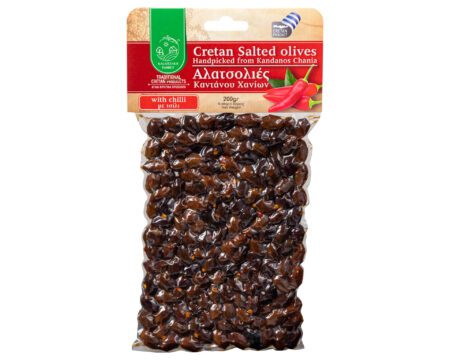 Cretan salted olives with chilli kalaitzakis family olives kantanos paleochora local products chania crete greece 9137