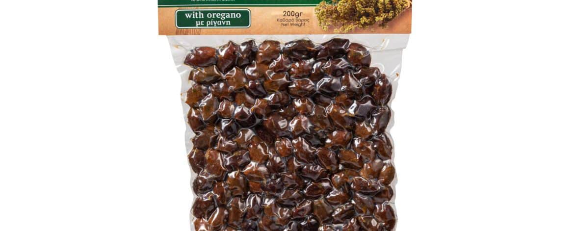 cretan salted olives with oregano vacuumed 200g kalaitzakis family olives kantanos paleochora local products chania crete greece 9138